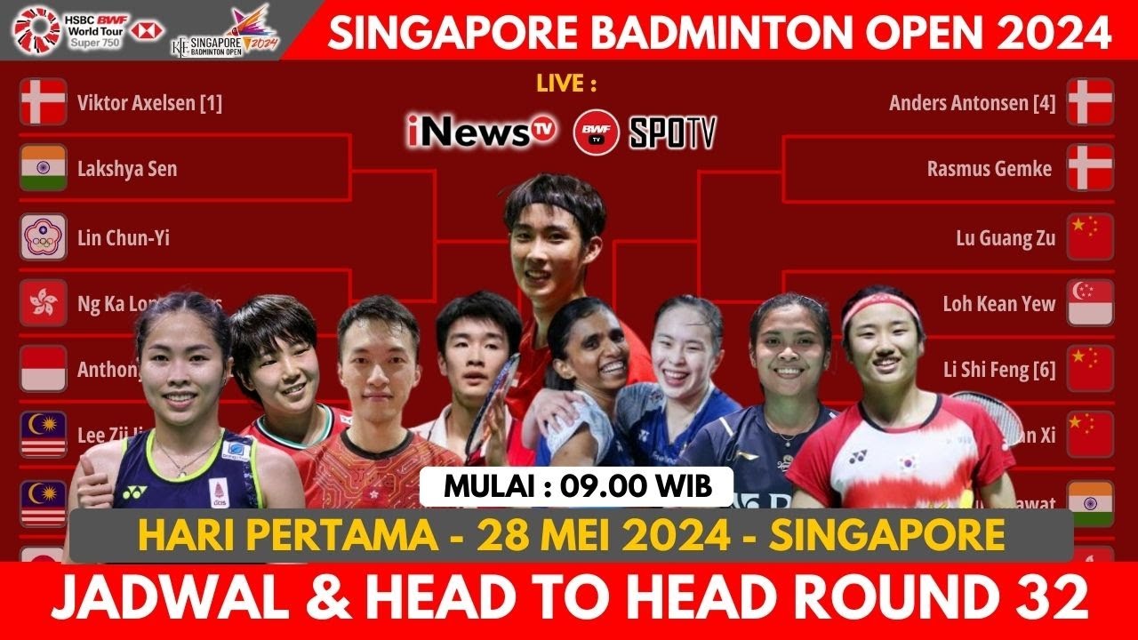 Jadwal Singapore Open 2024 Hari Ini: Pertarungan Sengit di Arena Badminton