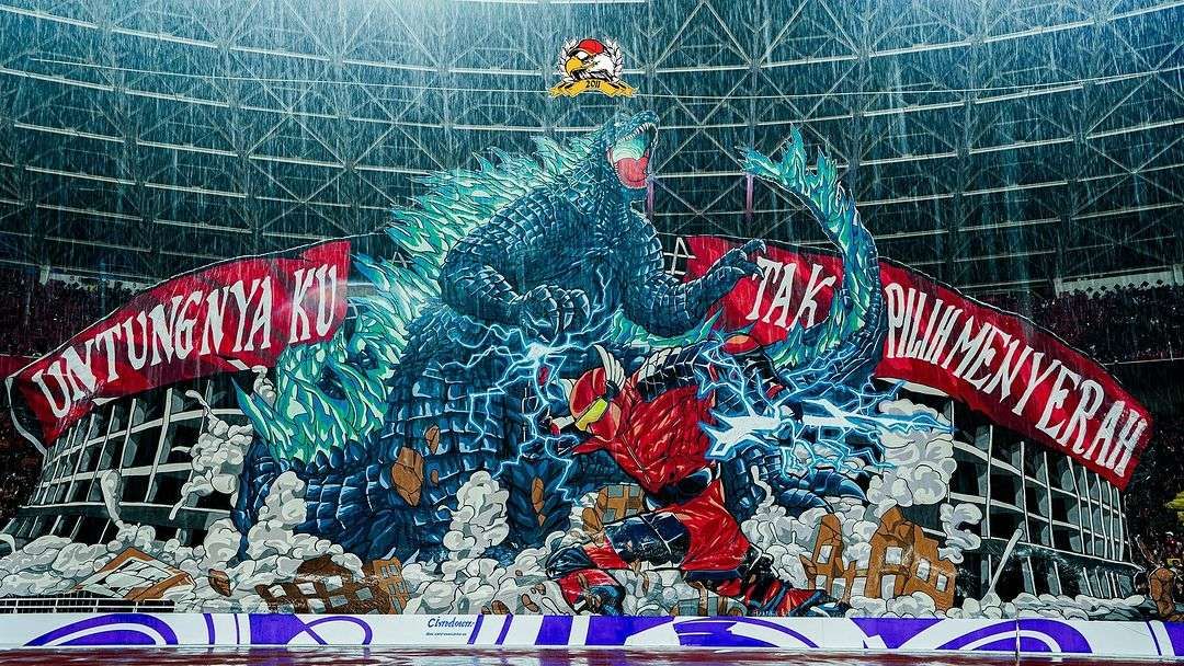 Erick Thohir Tersentuh oleh Koreografi Gundala vs Godzilla Suporter Timnas Indonesia, FIFA Ikut Beri Pujian