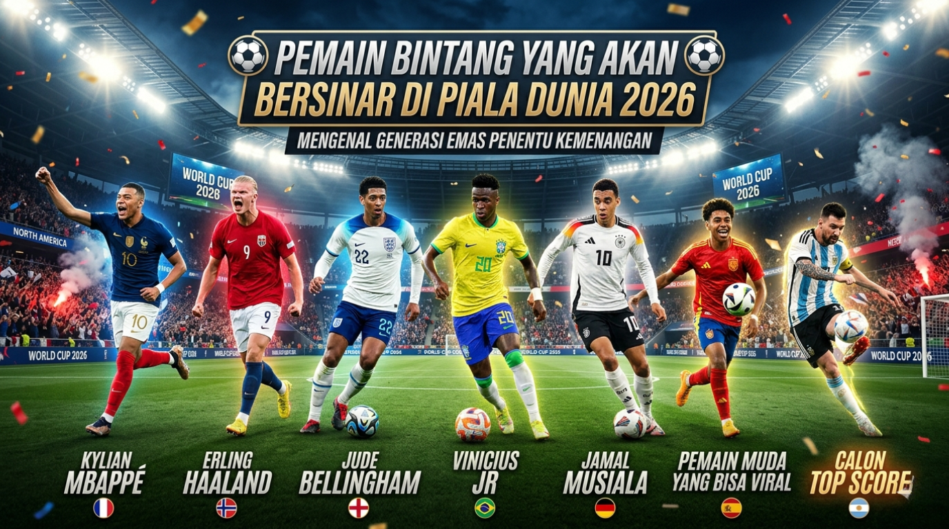 Daftar Pemain Super Bintang Sudah Diprediksi Bersinar di Piala Dunia 2026
