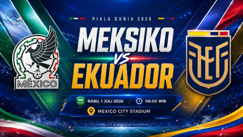 Prediksi Meksiko vs Ekuador di babak 32 Besar Piala Dunia 2026