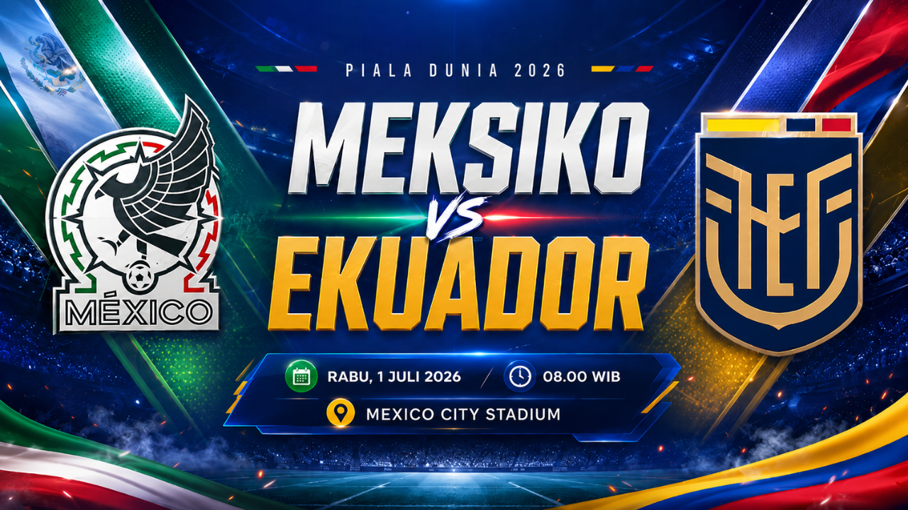 Prediksi Pertandingan Meksiko vs Ekuador di babak 32 Besar Piala Dunia 2026