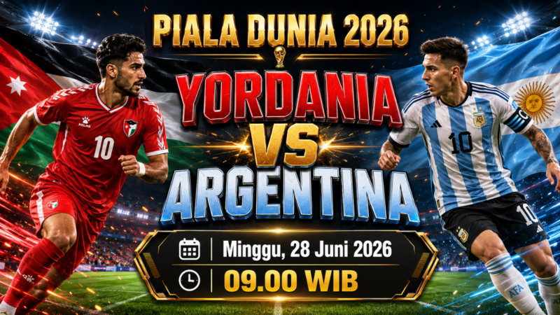 Prediksi Yordania vs Argentina Grup J Piala Dunia 2026