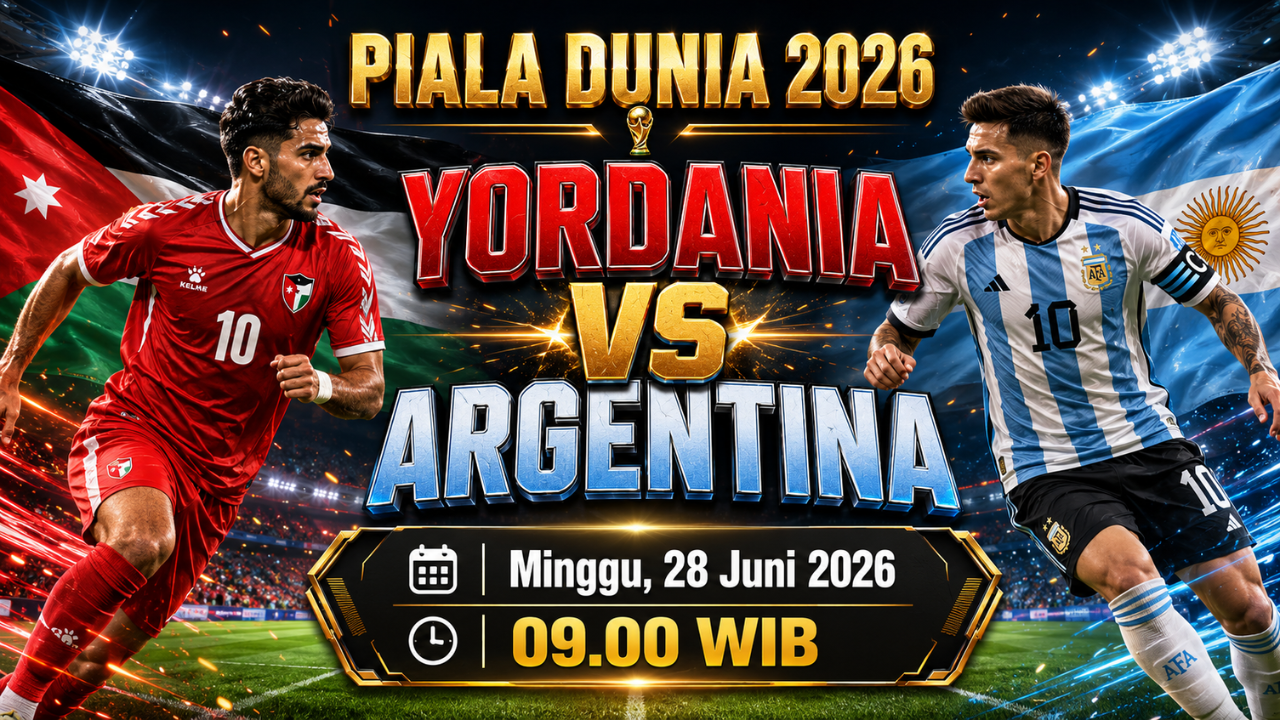 Prediksi Yordania vs Argentina Grup J Piala Dunia 2026
