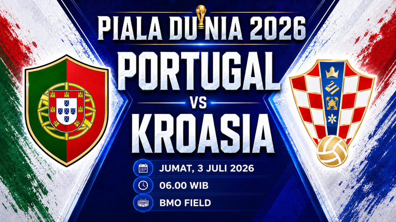Prediksi Portugal vs Kroasia Babak 32 Besar Piala Dunia 2026