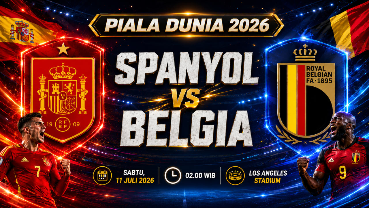 Prediksi Piala Dunia 2026 : Spanyol vs Belgia , Siapa yang akan ke SemiFinal ?